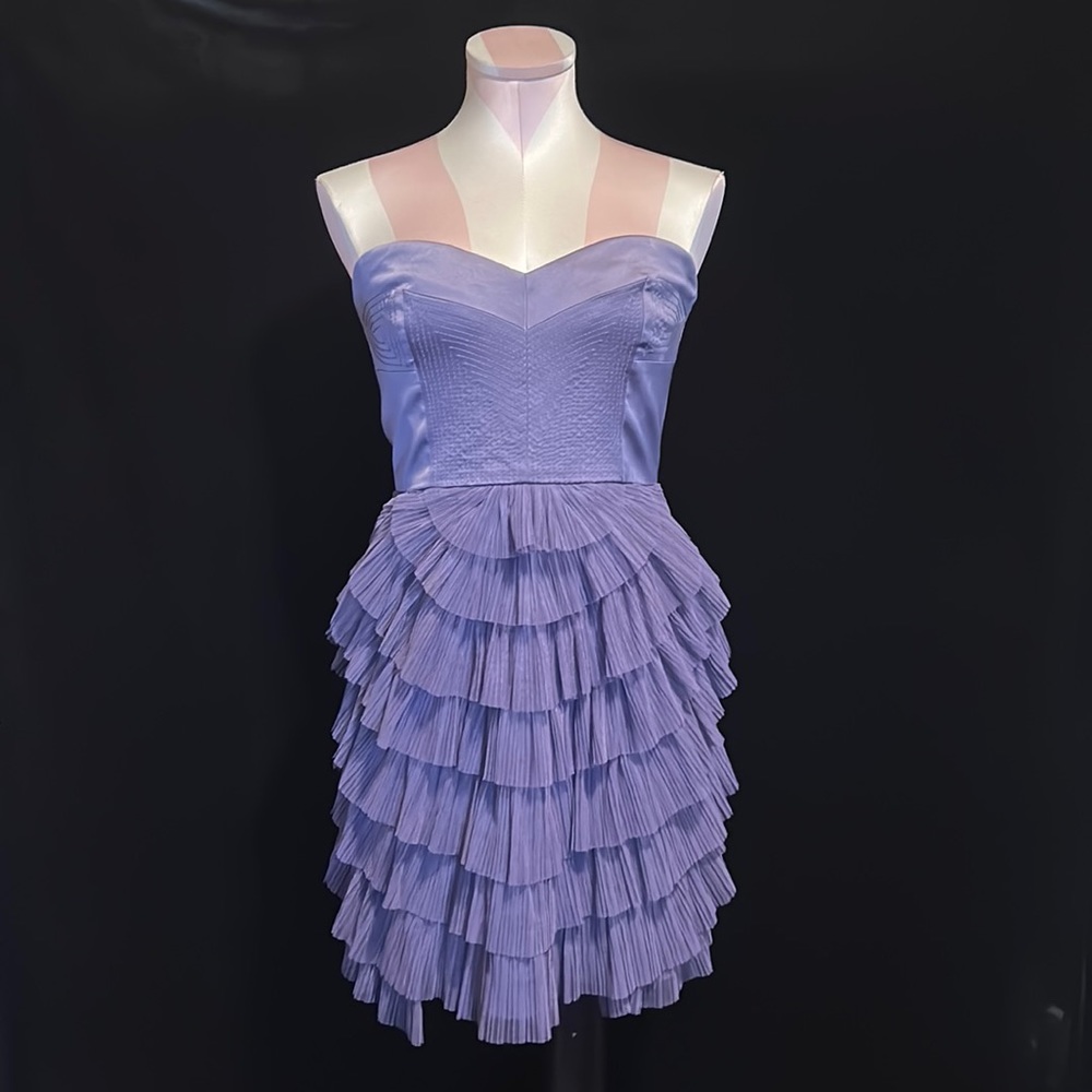 BCBG maxazria purple/ grey, size 6 strapless